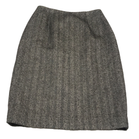 Ralph Lauren Purple Label Herringbone Wool Skirt Sz 4 - Picture 1 of 10